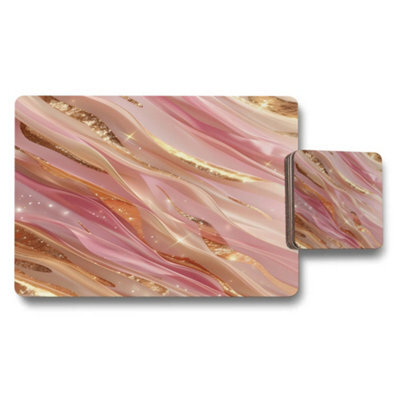 Benjamin Tate Design Set Of 12 Placemat And Coaster Set Featuring Trend Designer Artwork With Gold Accents Limited Edition - image 1