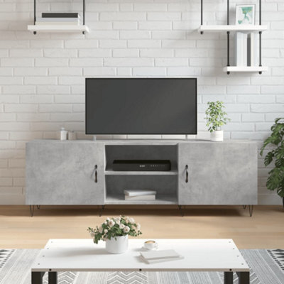 Berkfield Tv Cabinet Concrete Grey 150X30X50 Cm Engineered Wood - image 1