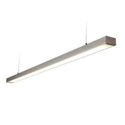 Luminosa Lighting Luminosa Borde Integrated Led Linear Baton Pendant Bar Silver, Opal