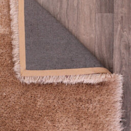 Beige Handmade Luxurious Plain Shaggy Sparkle Easy To Clean Rug For Living Room, Bedroom - 80Cm X 150Cm - thumbnail 6
