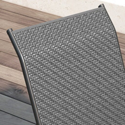 Outsunny Wicker Dining Chairs Set Of 4, Stackable Outdoor Chairs, Grey - thumbnail 9