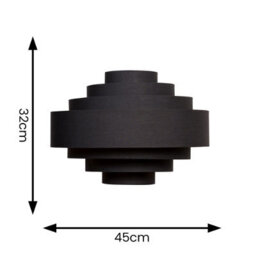 Valuelights Sette Black Ceiling Shade (D)45Cm - thumbnail 4