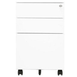 Vidaxl Mobile File Cabinet White 39X45X60 Cm Steel - thumbnail 2