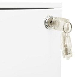 Vidaxl Mobile File Cabinet White 39X45X60 Cm Steel - thumbnail 9