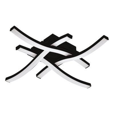 Eglo Basic Cabezas-E Black Steel & Plastic 4 Flame Wall/ceiling Light, 3000K - image 1