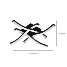 Eglo Basic Cabezas-E Black Steel & Plastic 4 Flame Wall/ceiling Light, 3000K - thumbnail 3