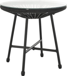 Evre 2 Seat Black Goa Acapulco Styled Garden Furniture Set, Bistro Patio Indoor Outdoor Balcony  Terrace - Inc Weekend Delivery - thumbnail 5