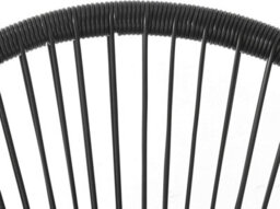Evre 2 Seat Black Goa Acapulco Styled Garden Furniture Set, Bistro Patio Indoor Outdoor Balcony  Terrace - Inc Weekend Delivery - thumbnail 4