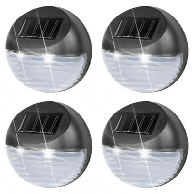 Geezy Solar Powered Fence Lights Wall Mounted Patio Garden Outdoor Led Pack Of 4 - image 1