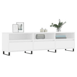 Berkfield Tv Cabinet White 150X30X44.5 Cm Engineered Wood - thumbnail 3