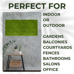 Artificial Plant Flower Living Wall Panels Realistic - Moss - Indoor / Outdoor - 1M X 1M - Home, Garden, Office - thumbnail 4