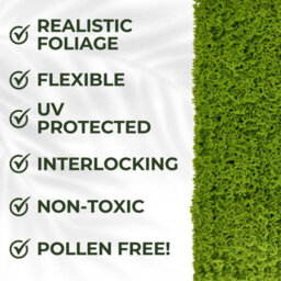 Artificial Plant Flower Living Wall Panels Realistic - Moss - Indoor / Outdoor - 1M X 1M - Home, Garden, Office - thumbnail 3