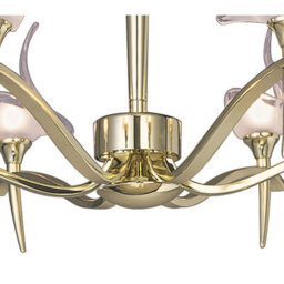 Luminosa Lighting Luminosa Viena Telescopic Pendant Round 6 Light G9, Polished Brass - thumbnail 5