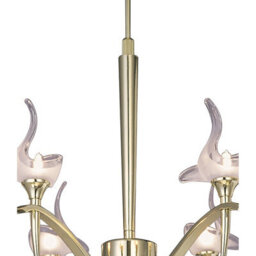 Luminosa Lighting Luminosa Viena Telescopic Pendant Round 6 Light G9, Polished Brass - thumbnail 4