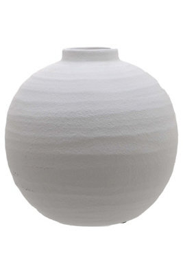 Tiber Matt White Ceramic Vase, Modern Scandinavian Decor - image 1