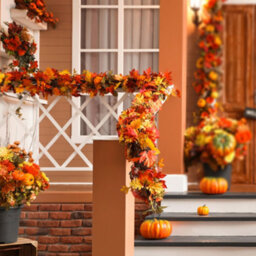 Pelle & Sol Pelle And Sol Artificial Maple Leaves Autumn Garland - (1-Pack) - Plant Autumn Decor - For Indoor Outdoor Christmas Decorations - thumbnail 6