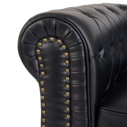 Bravich Chesterfield Faux Leather Button-Tufted 3-Seater Sofa - thumbnail 5