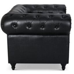 Bravich Chesterfield Faux Leather Button-Tufted 3-Seater Sofa - thumbnail 4
