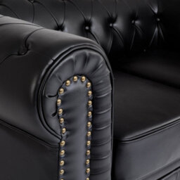 Bravich Chesterfield Faux Leather Button-Tufted 3-Seater Sofa - thumbnail 6