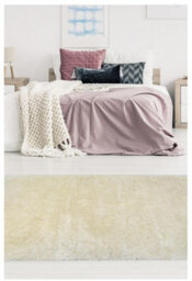 The Rugs Soft Washable Collection Plain Design Shaggy Rug In Ivory  Sa-01 - thumbnail 2
