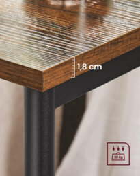 Songmics Sofa Side Table, 3-Tier End Table, Bedside Table, For Living Room, Bedroom, Home Office, Rustic Brown And Classic Black - thumbnail 5