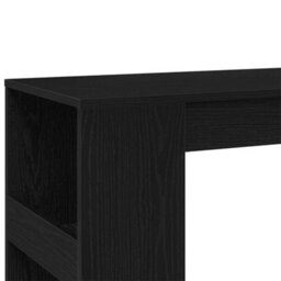 Walplus Bar Table With Racks Black Oak 90X40X103.5 Cm Engineered Wood - thumbnail 8