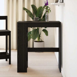 Walplus Bar Table With Racks Black Oak 90X40X103.5 Cm Engineered Wood - thumbnail 3