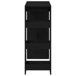 Walplus Bar Table With Racks Black Oak 90X40X103.5 Cm Engineered Wood - thumbnail 6