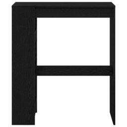 Walplus Bar Table With Racks Black Oak 90X40X103.5 Cm Engineered Wood - thumbnail 5
