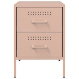 Berkfield Bedside Cabinet Pink 36X39X50.5 Cm Steel - thumbnail 6