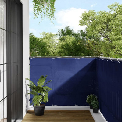 Berkfield Balcony Screen Blue 120X700 Cm 100% Polyester Oxford - image 1