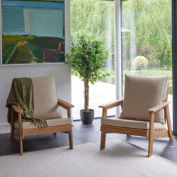 Alfresia Polywood 3 Piece Lounge Set With Cushions For Indoor / Outdoor Use, 4 Seater - thumbnail 4