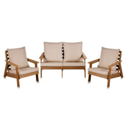 Alfresia Polywood 3 Piece Lounge Set With Cushions For Indoor / Outdoor Use, 4 Seater - thumbnail 5