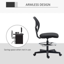 Chair Office Chair   Adjustable Footrest Ring, Black - thumbnail 5