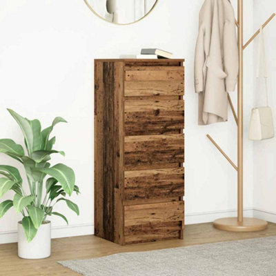 Walplus Sideboard With Drawers Old Wood 37.5X35X99 Cm Engineered Wood - image 1