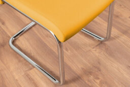 Furniturebox Renato 120Cm High Gloss Extending Dining Table And 4 Mustard Lorenzo Chairs - thumbnail 9