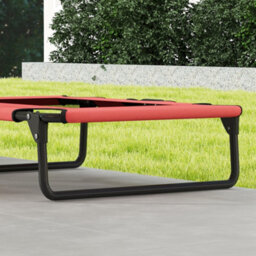 Pawhut Raised Dog Bed With Breathable Mesh For S & M Dogs, Red - thumbnail 9