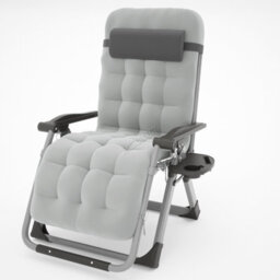 Birchtree Zero Gravity Chairs Sun Recliner Lounger With Cushion Foldable Chair Patio Garden Grey - thumbnail 2