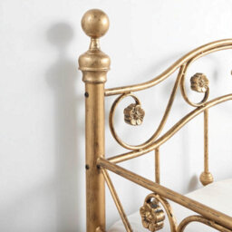 OAT Home Mayfair Antique Brass Effect Single French Metal Day Bed Frame & Guest Trundle - thumbnail 6