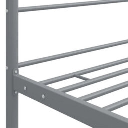 Vidaxl Canopy Bed Frame Without Mattress Grey Metal 90X200 Cm - thumbnail 7