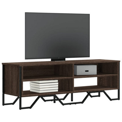 Berkfield Tv Cabinet Brown Oak 122X34X41 Cm Engineered Wood - image 1