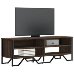 Berkfield Tv Cabinet Brown Oak 122X34X41 Cm Engineered Wood - thumbnail 1