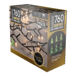 Festive Indoor & Outdoor 6Ft Christmas Tree Lights 760 Warm White Leds - thumbnail 6