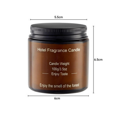 Living And Home Eco-Friendly Long-Lasting Fragrance Lemon And Rose Scented Natural Soy Wax Candle In Tan Glass Jar With Screw Cap - image 1