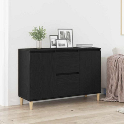 Walplus Sideboard With Drawer Black 101 X 35 X 60 Cm Engineered Wood - image 1