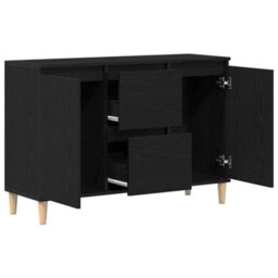 Walplus Sideboard With Drawer Black 101 X 35 X 60 Cm Engineered Wood - thumbnail 5