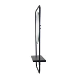 Croydex Furtzon Matt Black Round Wall-Mounted Any Room Mirror (H)64.2Cm (W)12Cm - thumbnail 5