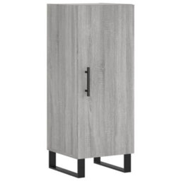 Berkfield Highboard Grey Sonoma 34.5X34X180 Cm Engineered Wood - thumbnail 7