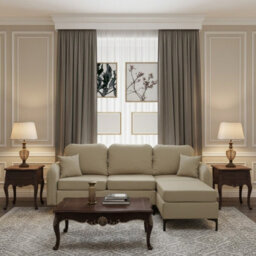 Venice L Corner Sofa Bed With Bonnell Spring Metal Legs Wooden Frame Dl Mechanism Storage 225X172X78X96 Cm Beige Right - thumbnail 2