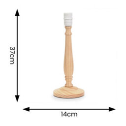 Valuelights Victoria Traditional Light Wood Candlestick Table Lamp Base - thumbnail 6
